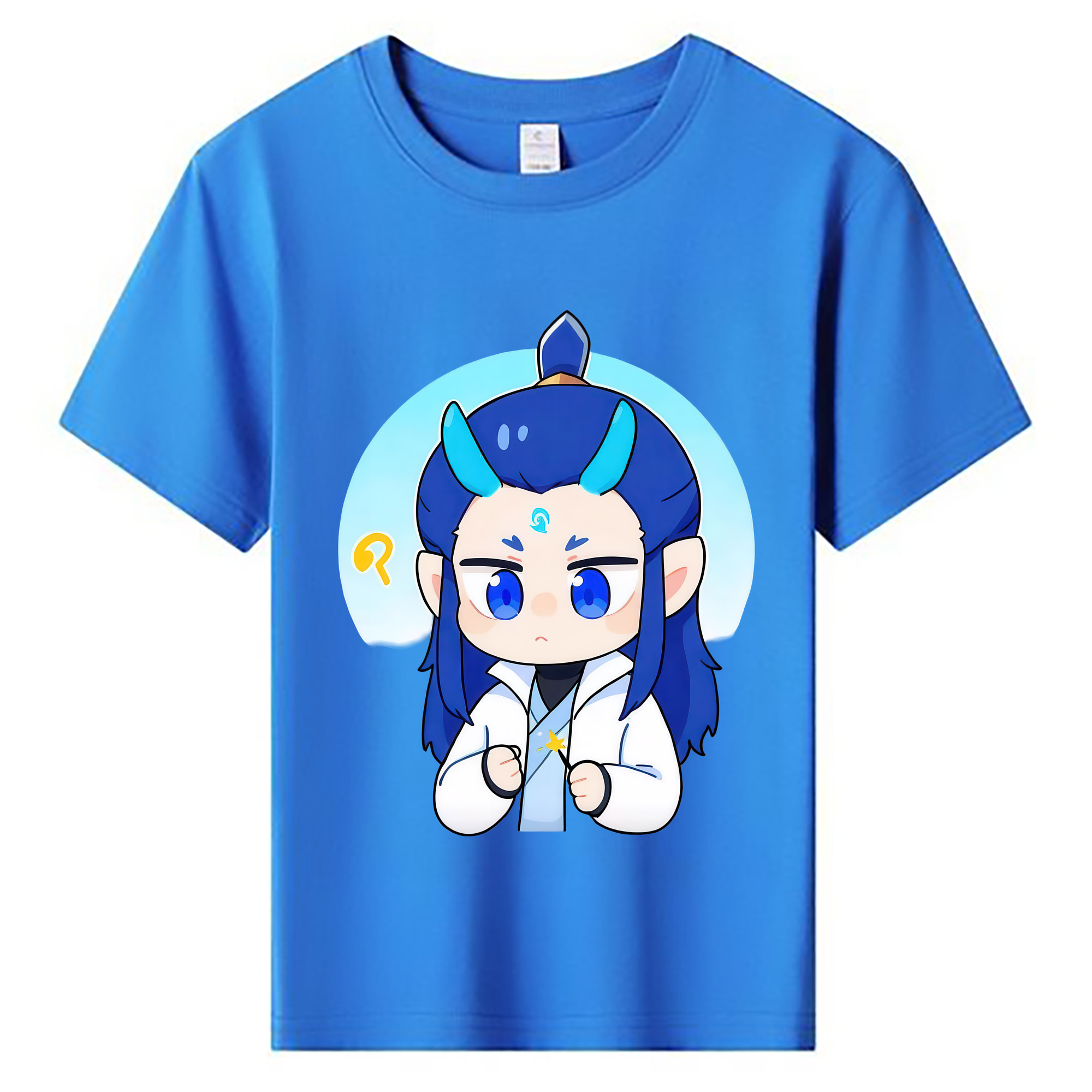 （画像用） Ne Zha 2 ナタ 魔童の大暴れ 綿100％キッズTシャツ（フロントプリント）